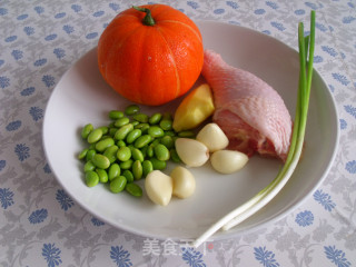 南瓜蒸鸡肉的做法步骤：1