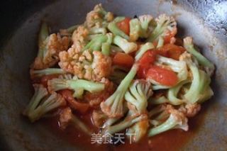 西红柿炒花菜的做法步骤：8