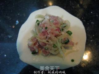 烫面土豆丝肉馅饼的做法步骤：9