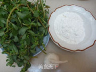 马齿苋蒸菜的做法步骤：1