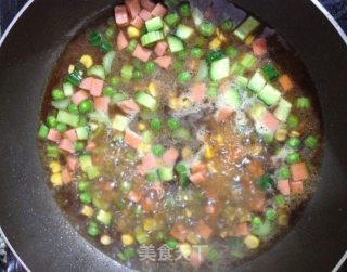 彩丁烩内酯豆腐的做法步骤：4