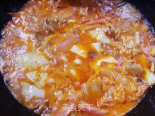 韩国泡菜豆腐汤的做法步骤：6