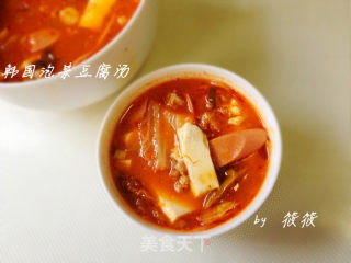 韩国泡菜豆腐汤的做法步骤：7
