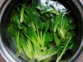 张炎家的美味家常小炒之一------蚝油香菇扒小青菜的做法步骤：5