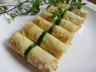 玉带蛋皮卷的做法步骤：11