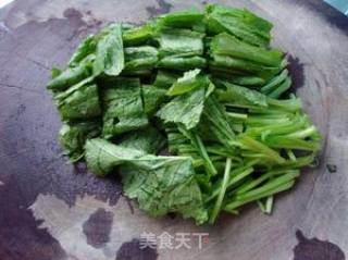青菜玉米粥的做法步骤：2