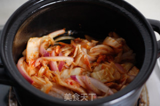 思密达来了——轻轻松松在家做韩料之豆腐泡菜汤的做法步骤：8