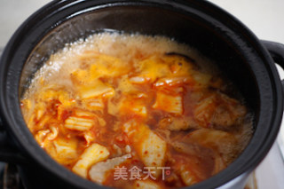 思密达来了——轻轻松松在家做韩料之豆腐泡菜汤的做法步骤：9