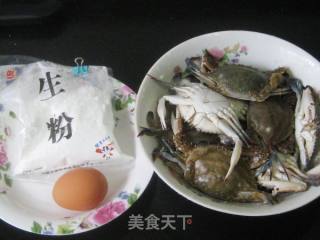 油炸梭子蟹的做法步骤：1