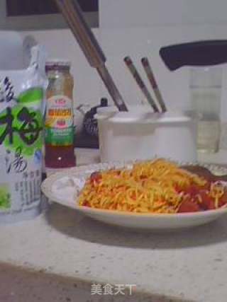 泡菜酱拌方便面的做法步骤：12