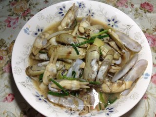 葱姜蛏子的做法步骤：7