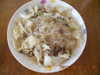圆白菜炒粉丝的做法步骤：5