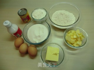 巴西美食系列-椰香苹果海绵蛋糕的做法步骤：1