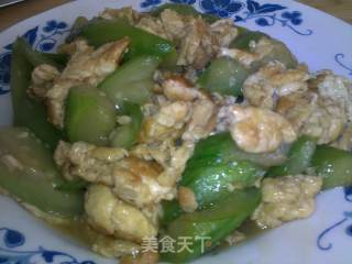 夏季清淡菜——丝瓜炒蛋的做法步骤：7