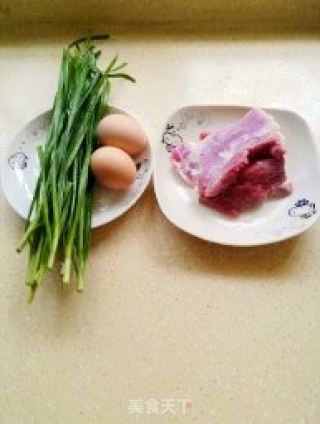 芙蓉韭菜肉卷的做法步骤：1