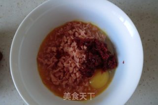 鸡蛋火腿馅的虎皮辣子的做法步骤：2