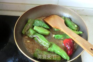 鸡蛋火腿馅的虎皮辣子的做法步骤：8