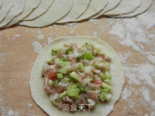 丝瓜鲜肉盒子饼的做法步骤：7