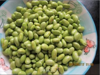 火腿毛豆焖饭的做法步骤：3