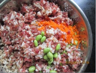 火腿毛豆焖饭的做法步骤：5