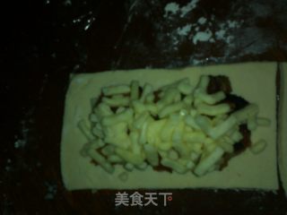腌肉芝士派和巧克力香蕉派的做法步骤：3