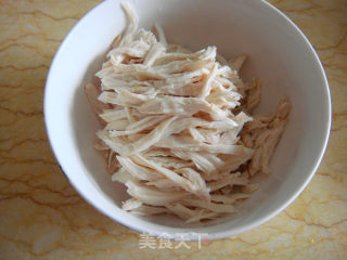 炝拌鸡丝绿豆芽的做法步骤：8