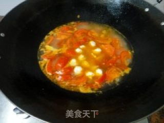 猪肉丸番茄蛋花汤的做法步骤：7