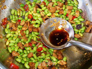 心蓝手制私房菜【麻辣毛豆肉丁】——不可以浪费食物的做法步骤：8