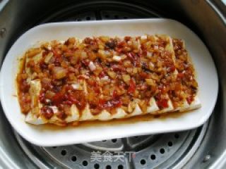 巧蒸香辣豆腐的做法步骤：6