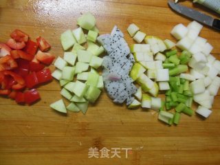 十彩鸡丁的做法步骤：6