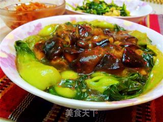 香菇烧油菜的做法步骤：3