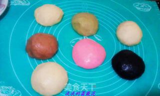 DIY--花色七环面包面（老面法）的做法步骤：4