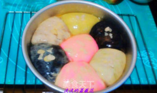 DIY--花色七环面包面（老面法）的做法步骤：7