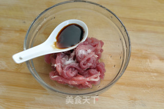 肉丝韭菜苔的做法步骤：2