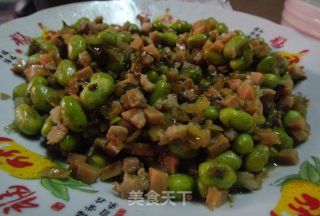 雪菜毛豆的做法步骤：7