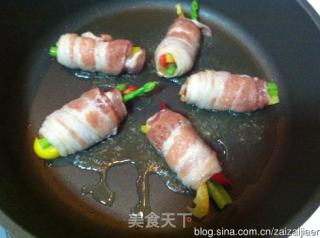 香煎蔬菜豬肉卷的做法步骤：4