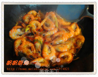 鲜嫩美味————葱爆明虾！的做法步骤：7