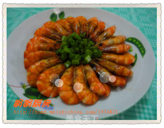 鲜嫩美味————葱爆明虾！的做法步骤：8