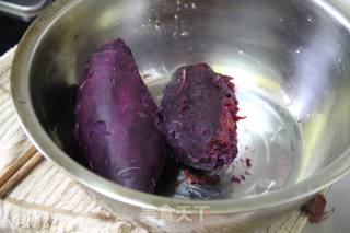 香煎紫薯饼的做法步骤：1