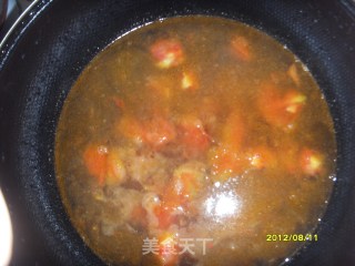紫菜番茄肉丸汤的做法步骤：3