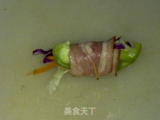 五彩培根卷的做法步骤：4