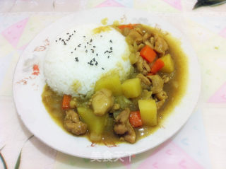 黄金咖喱鸡肉饭的做法步骤：5