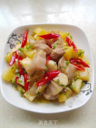土豆烧五花肉的做法步骤：16