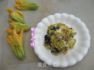 南瓜花炒鸡蛋的做法步骤：9