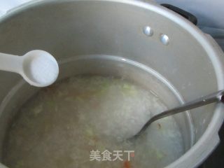 虾仁甘蓝泡菜粥的做法步骤：10