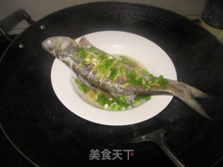 姜葱蒸马友鱼的做法步骤：4