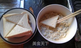 香煎米饭西多士的做法步骤：6