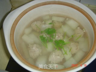 砂锅冬瓜汆丸子的做法步骤：4