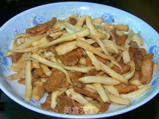 鲍菇肉片的做法步骤：9