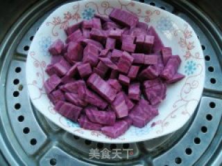 紫薯糯米煎饼的做法步骤：3